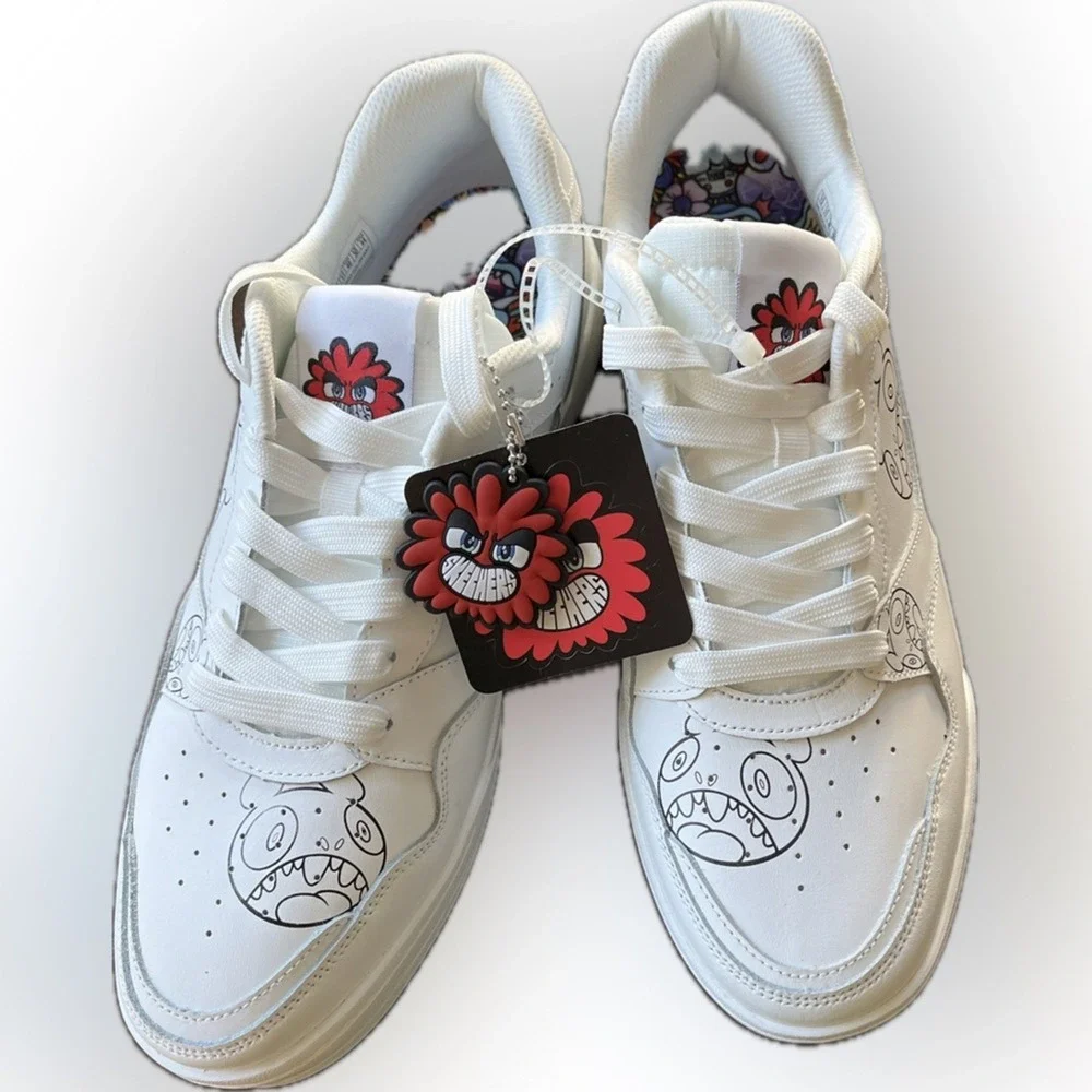 NWT Skechers x Vexx: Koopa Court Volley Vexx Gasp with Decal/Keychain, no box 12